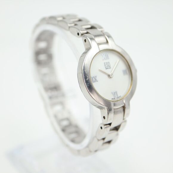 ESQ Esquire Swiss Women Watch Silver Tone 24mm Dial 5.5\